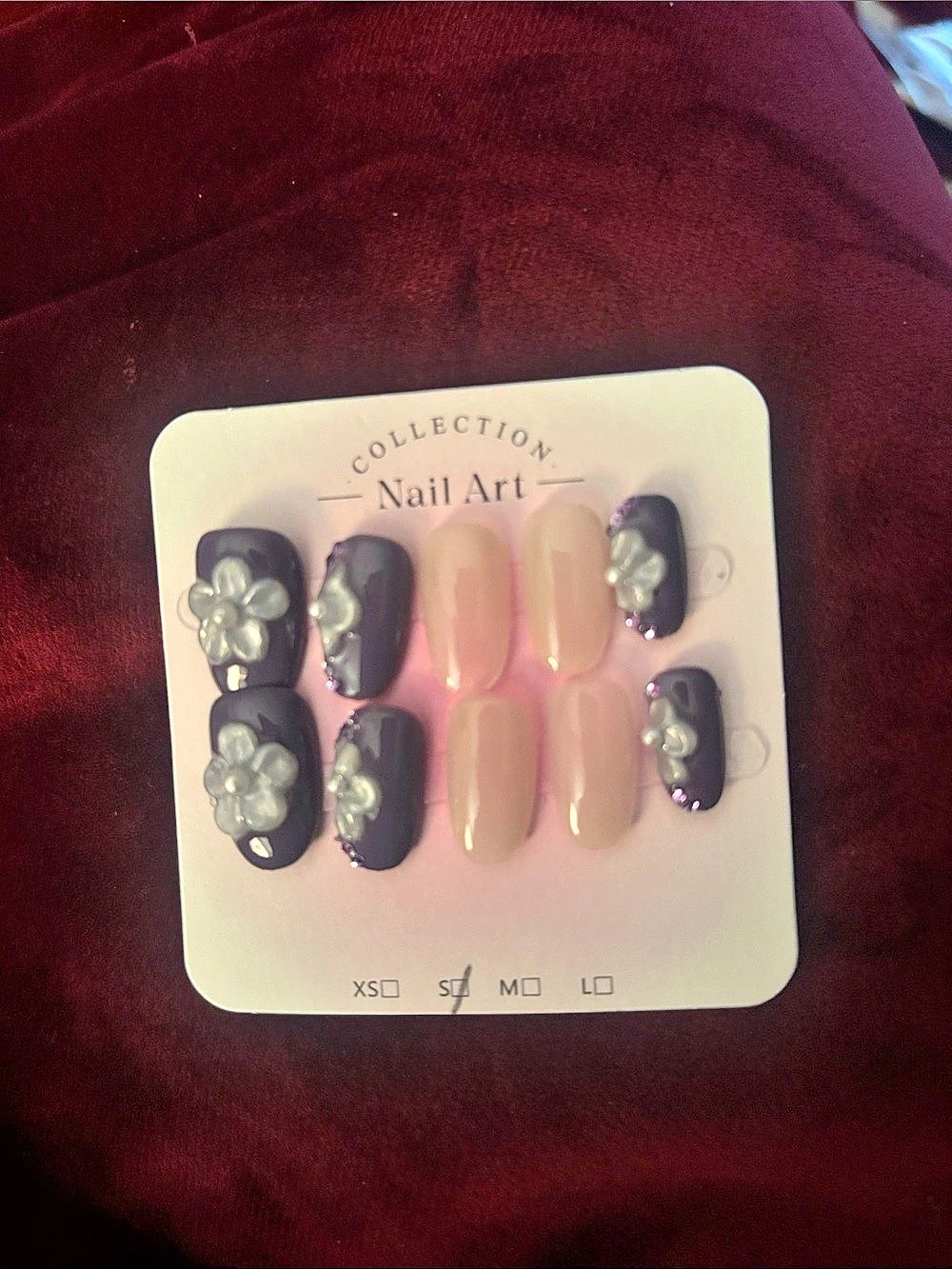 Nail Art Press-On Nails Pink & Black NWT
